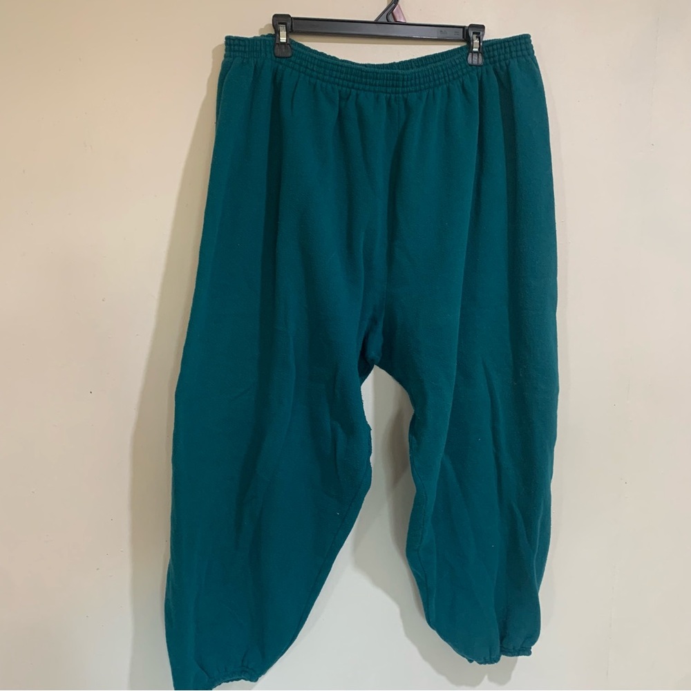 Vintage Blank Green Sweatpants Adult 3X Mens 90s Pants Baggy